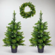 Front door set with LED