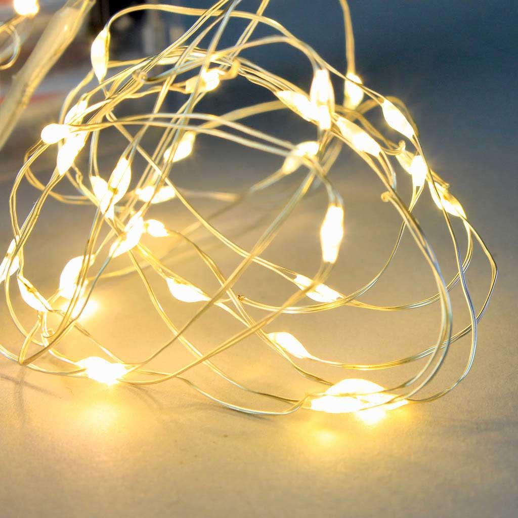 Silver String Fairy Lights (40 Bulb) - Bloombox Club