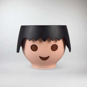 playmobil plant pot with black hair - selfwatering planter for kids