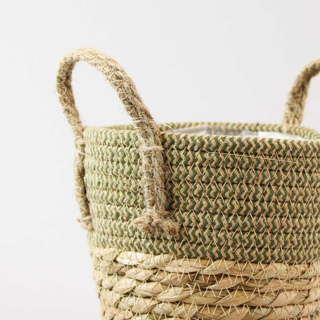 Bengal Basket Natural Woven Baskets, Rustic Charm for Green Spaces
